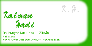 kalman hadi business card